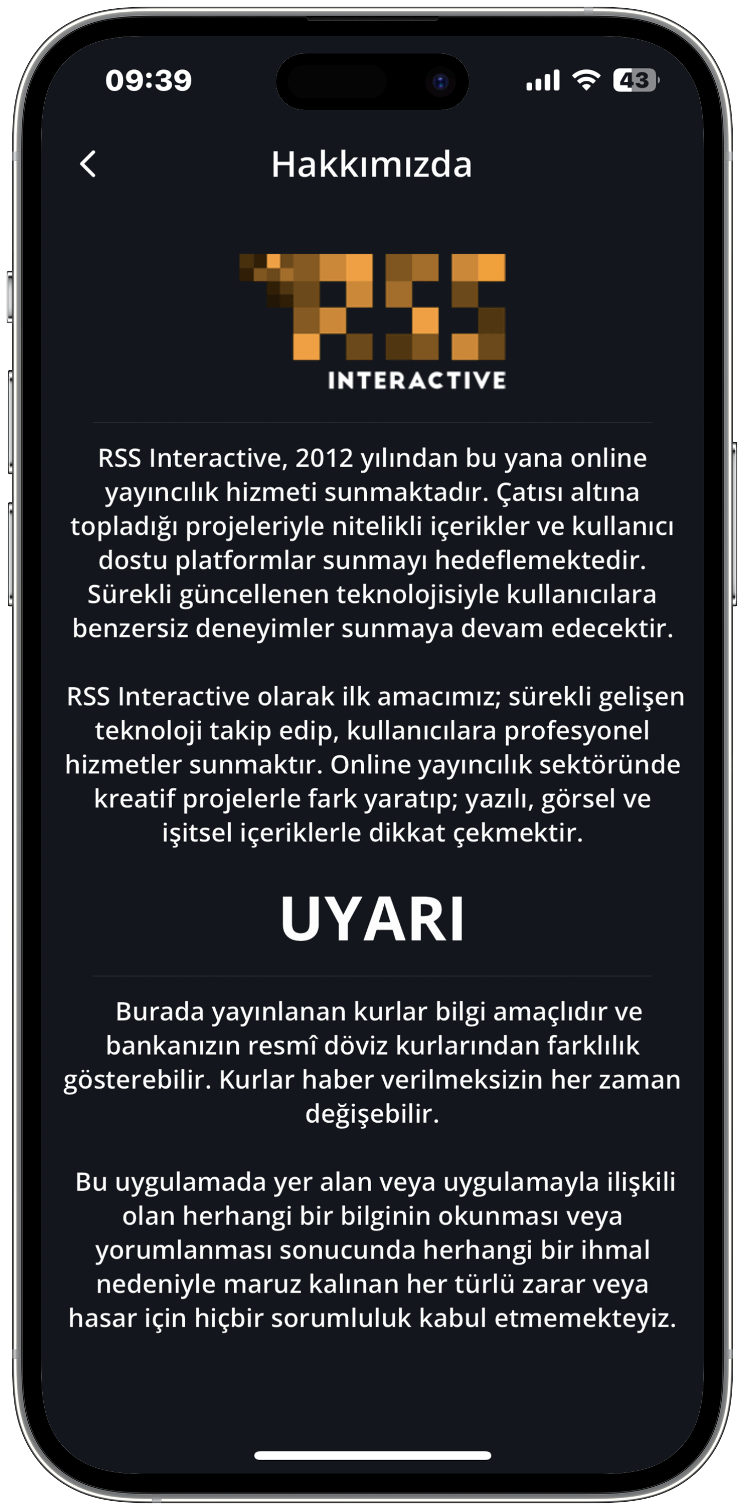 Paratic Haber Mobil Uygulaması Hakkımızda Görüntüsü